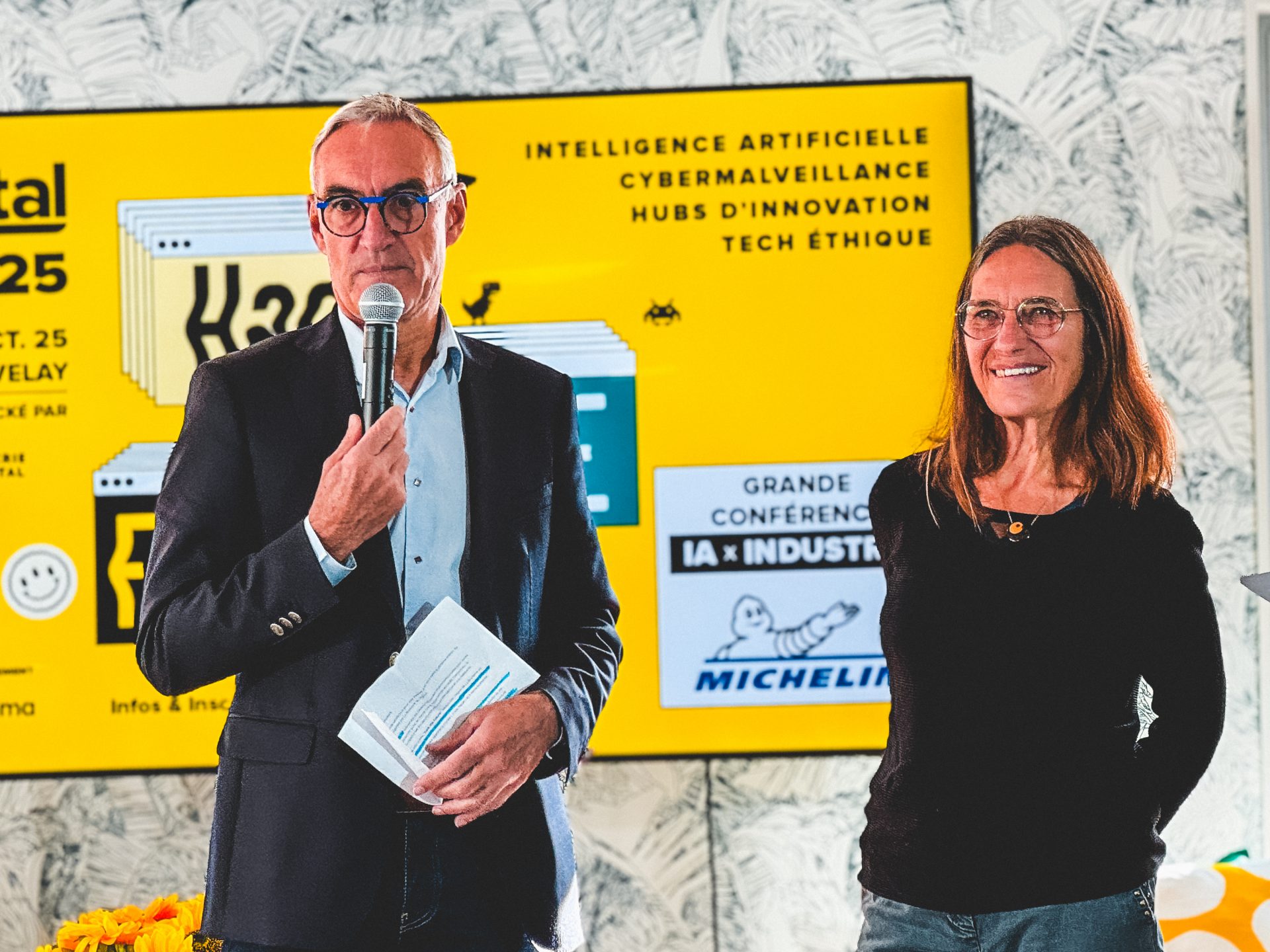 Jean-Paul Bringer et Brigitte Bénat, de la Communauté d'agglomération du Puy-en-Velay